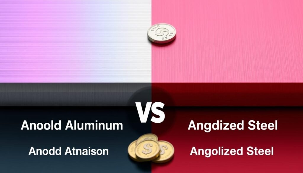 Comparaison du coût du matériau en métal anodisé