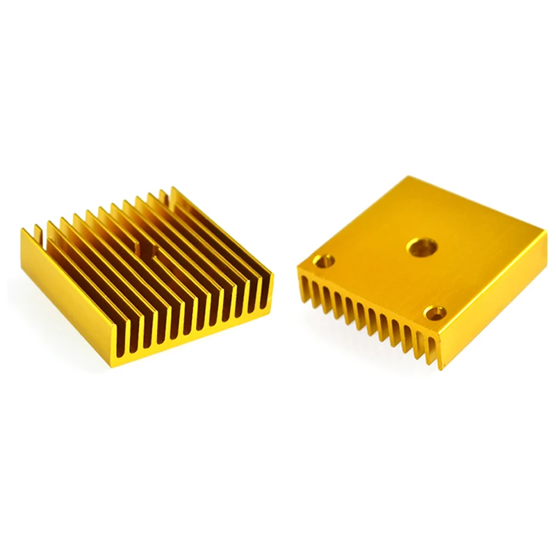 Gold 3D printer accessories 40 × forty × 11 heatsink MK7, MK8 extruder universal gold - Image 2