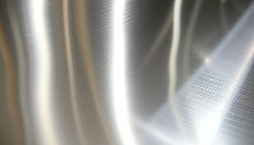 brillo del acero inoxidable