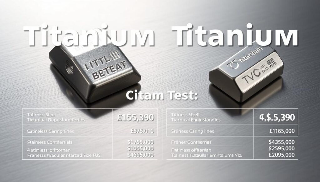 confronto dei costi del titanio