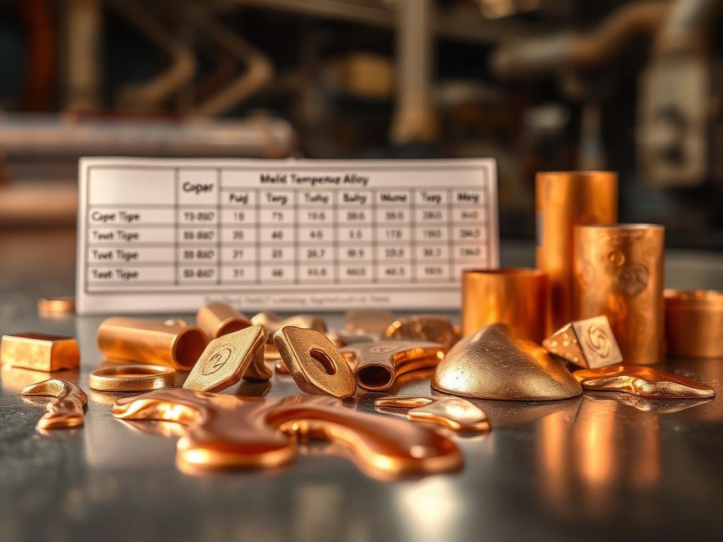 copper alloys melting points