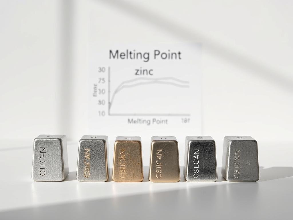 zinc melting point comparison